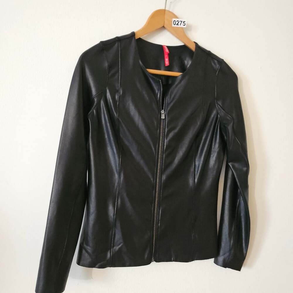 Spanx Faux Leather Jacket XS Black